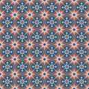 Tile Flowers - RödnBlå