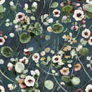 Krasse - Midnight Blå - Handmålad tapet av Malin Östlund