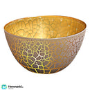 Nybro Crystal Skål Croco  vit-guld115x210 mm - Hemmavid