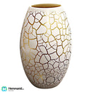 Nybro Crystal Vas Croco  konvex  vit-guld 260x160 mm - Hemmavid