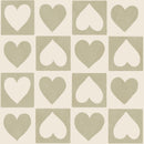 Reveal Wallpaper CheckeRöd Hearts - Pistachio – designstark produkt för ett vackrare och mer personligt hem