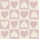 Reveal Wallpaper CheckeRöd Hearts - Lilac – designstark produkt för ett vackrare och mer personligt hem