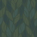 Reveal Wallpaper Knitted Leaf - Night Grön – designstark produkt för ett vackrare och mer personligt hem