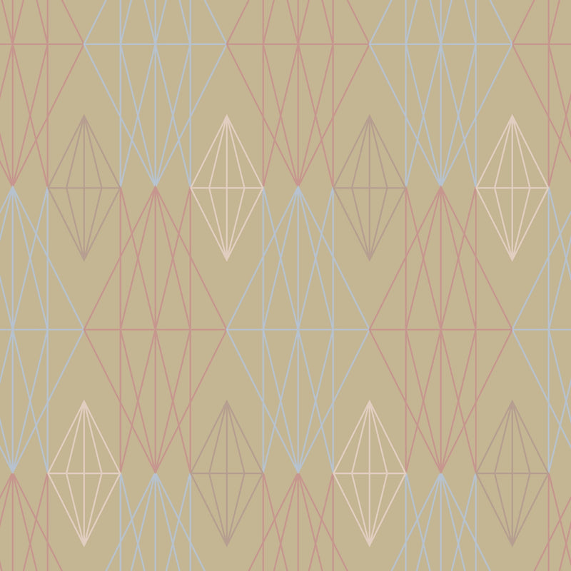 Reveal Wallpaper Diamond Geo - Olive – designstark produkt för ett vackrare och mer personligt hem