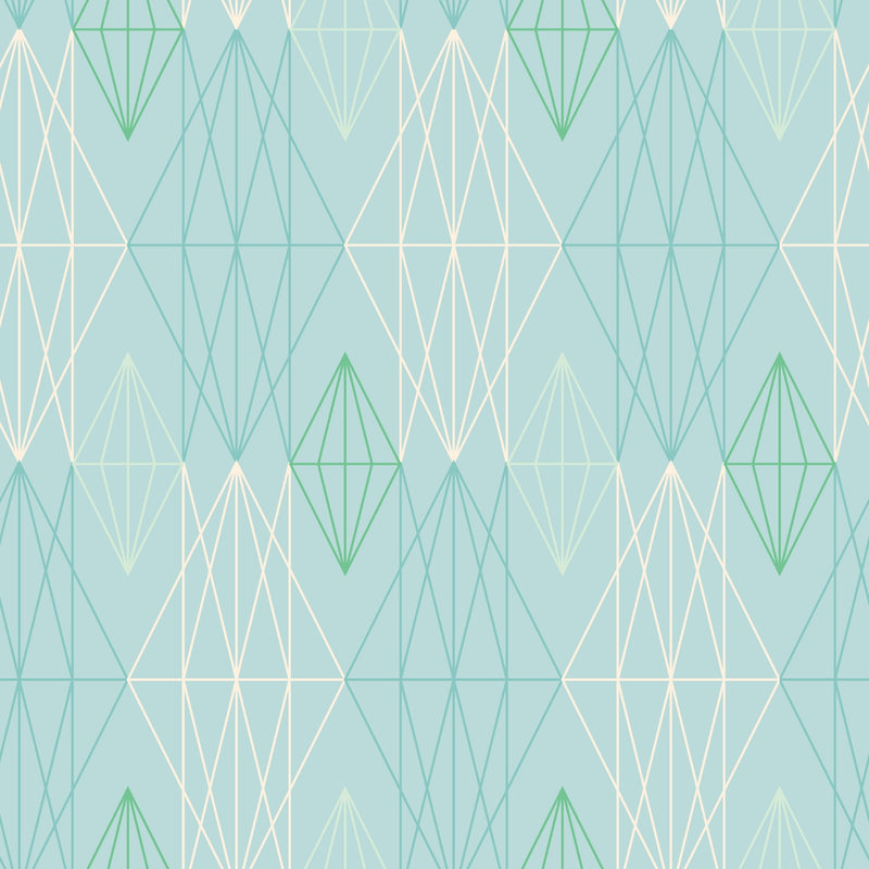 Reveal Wallpaper Diamond Geo - Turkos – designstark produkt för ett vackrare och mer personligt hem