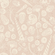 Reveal Wallpaper Fossils - Rosa – designstark produkt för ett vackrare och mer personligt hem