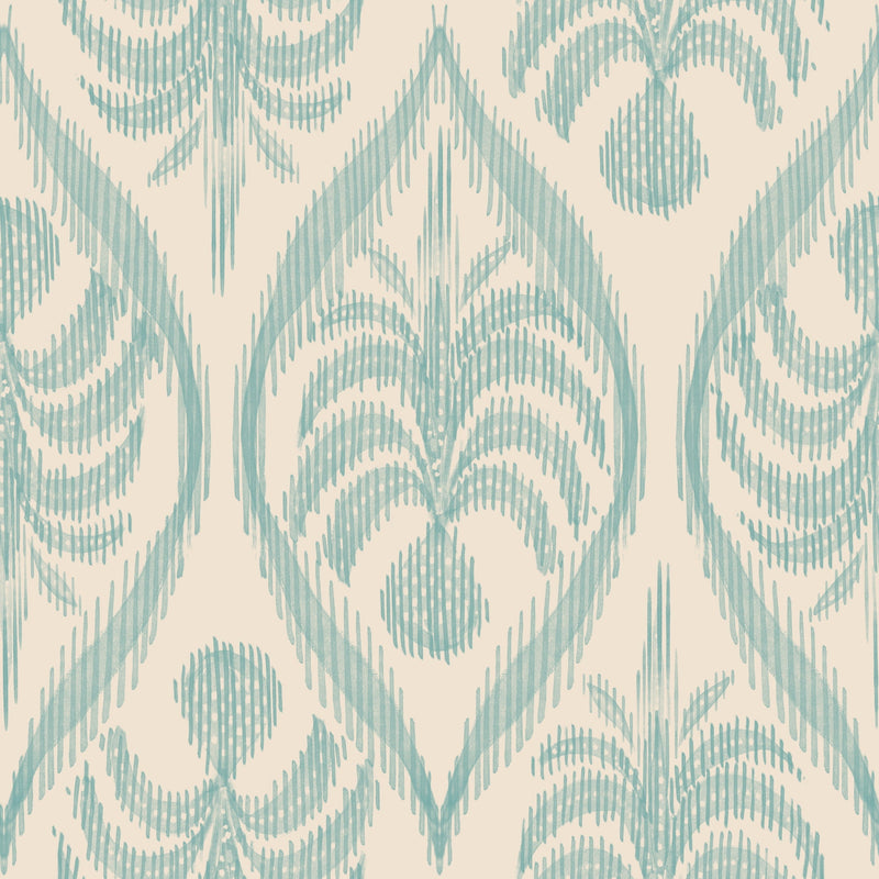 Ikat Palm Tree - Aqua