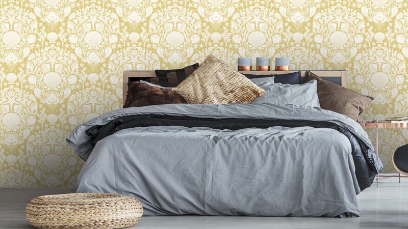 Deep Sea Damask - Sunny