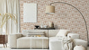 Reveal Wallpaper CheckeRöd Hearts - Terracotta – designstark produkt för ett vackrare och mer personligt hem