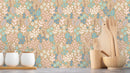 Reveal Wallpaper Blomsterbädd - Ockra – designstark produkt för ett vackrare och mer personligt hem