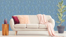 Reveal Wallpaper Knitted Leaf - Blå Mix – designstark produkt för ett vackrare och mer personligt hem