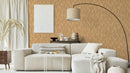 Reveal Wallpaper Knitted Leaf - Ochre – designstark produkt för ett vackrare och mer personligt hem