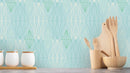 Reveal Wallpaper Diamond Geo - Turkos – designstark produkt för ett vackrare och mer personligt hem