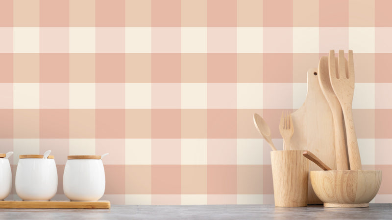 Gingham - Peach