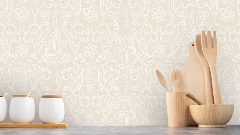 Doodle Damask - Sand