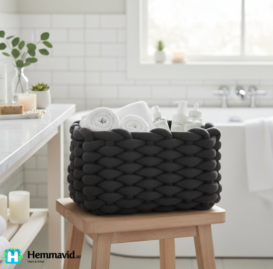 Bigso Rektangulär korg i Peachskin, grå - Small