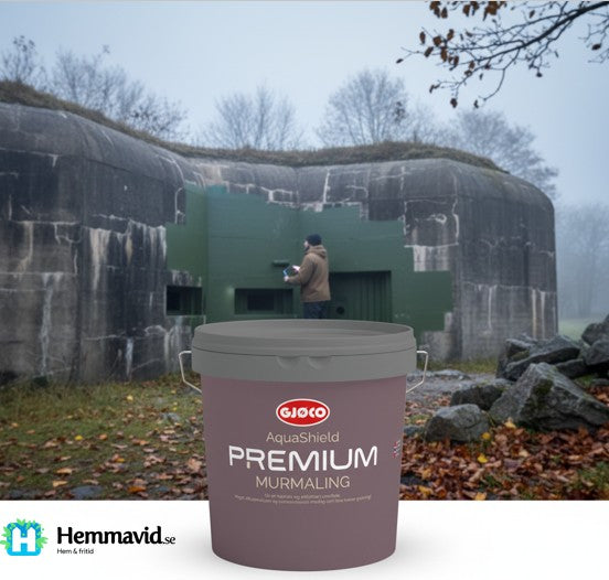 Gjöco AquaShield Premium Murmaling Valfri kulör - Diffusionsöppen putsfärg Lanseras våren 2026