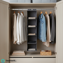 Bigso Hanging closet organizer grey