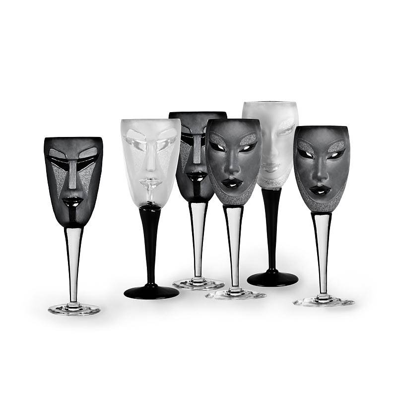 Målerås Glasbruk Kubik Champagne, MASQ TABLEWARE,  Svart - höjd 250mm