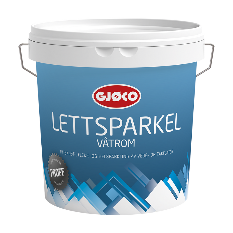 Gjøco Proff Lättspackel Våtrum - Lättanvänt våtrumsspackel av hög kvalitet.