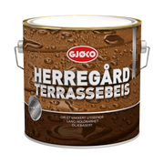 Gjöco Herregård Terrassebeis Olja - Oljebaserad terrasslasyr – vårdande olja som skyddar träet mot fukt och sprickbildning