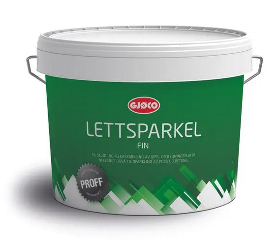 Gjøco Proff Lättspackel Fin - Högkvalitativ lättviktsspackel för de flesta underlag.