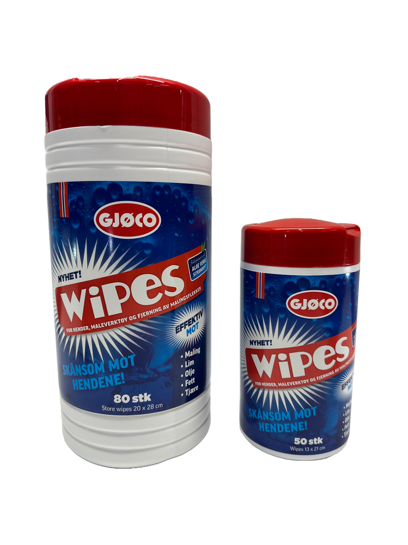 Gjøco Wipes Våtservetter till fläckborttagning.