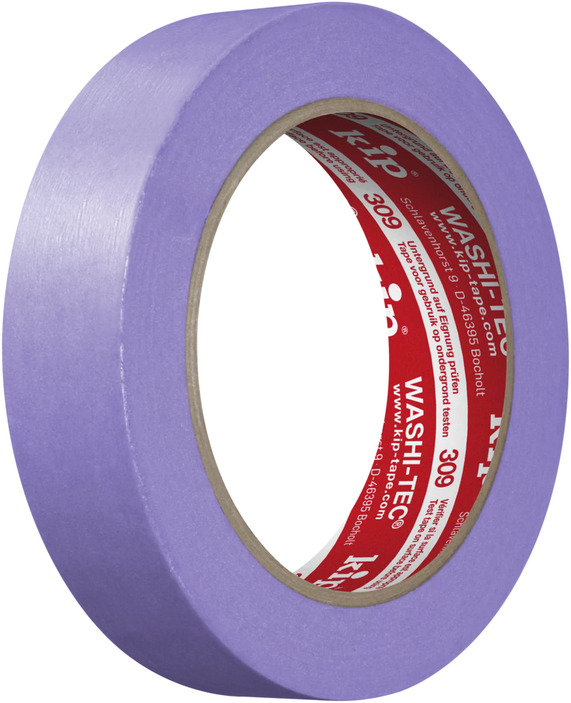 KIP Washi-Tec Delicate är en lätthäftande maskeringstejp för tapeter, papper och spacklade ytor. För noggrann maskering på känsliga underlag inomhus. 24mm bred