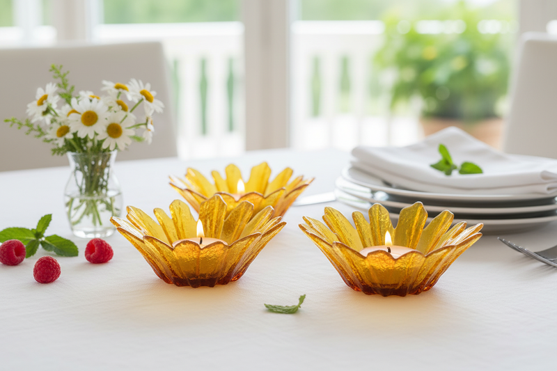 Målerås Glasbruk Solros Ljuslykta