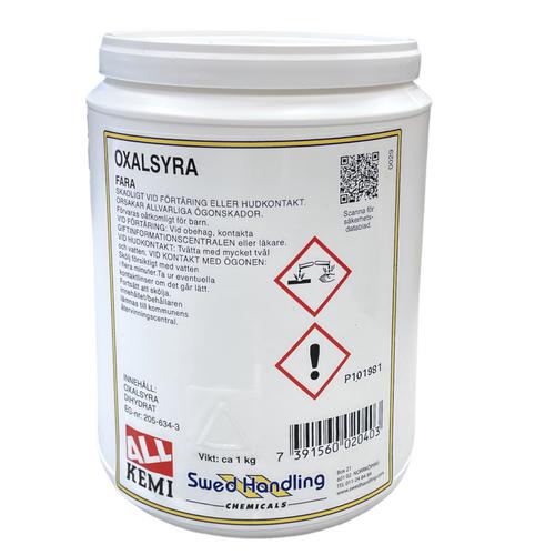 Oxalsyra, pulver i plastburk eller säck