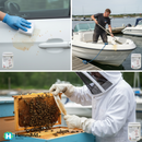 Oxalsyra för flygrostborttagning på bil, rengöring av plastbåt och varroabehandling i bikupa. 