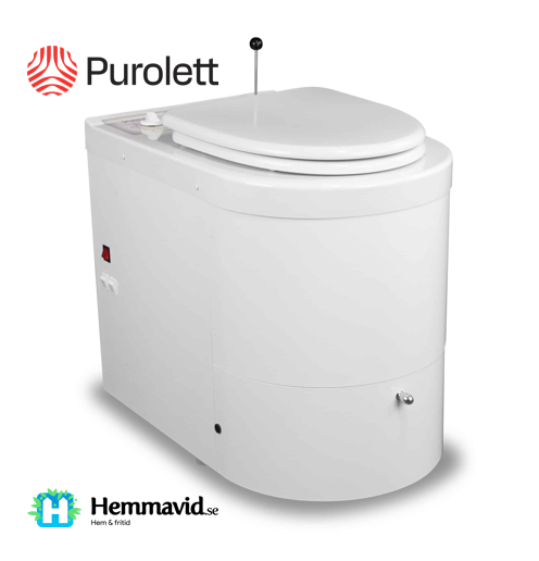 Purolett Eco Royal Vit - svensktillverkad förbränningstoalett