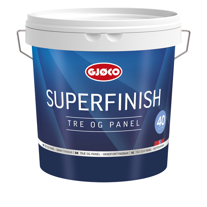 Gjøco Superfinish 40 Halvblankt  - Slitstark silkematt akryllackfärg.