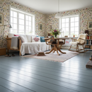 Sommaräng Sommar - Ljus tapet med vilda blommor i minimalistisk design