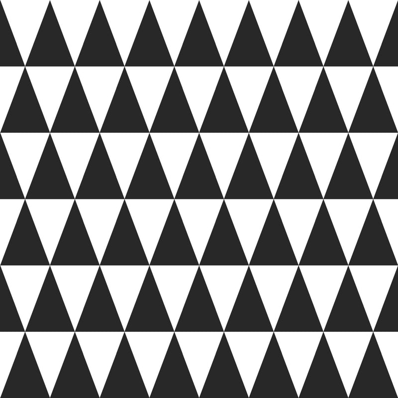 ESTAhome tapet trianglar - svart och matt vitt - Hemmavid.se