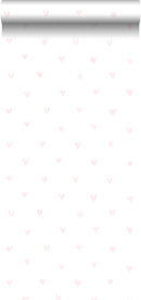 ESTAhome tapet små hjärtan - ljusrosa och vitt - Hemmavid.se