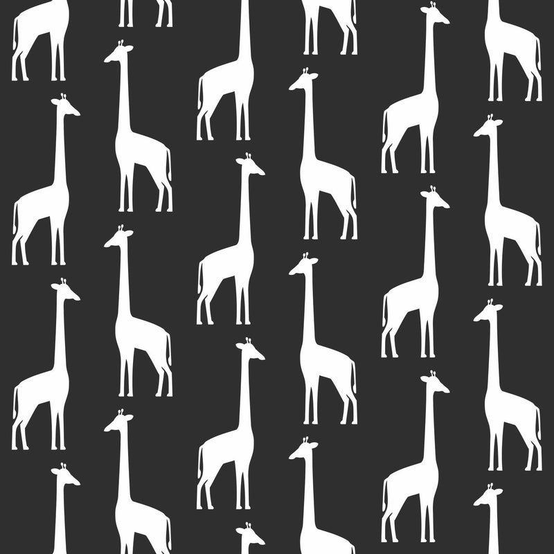 ESTAHOME tapet giraffer - svart och vitt - Hemmavid.se