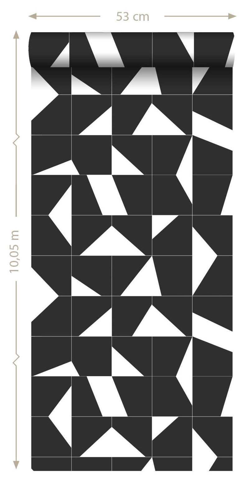 ESTAhome tapet kakelmotiv - svart och vitt - Hemmavid.se