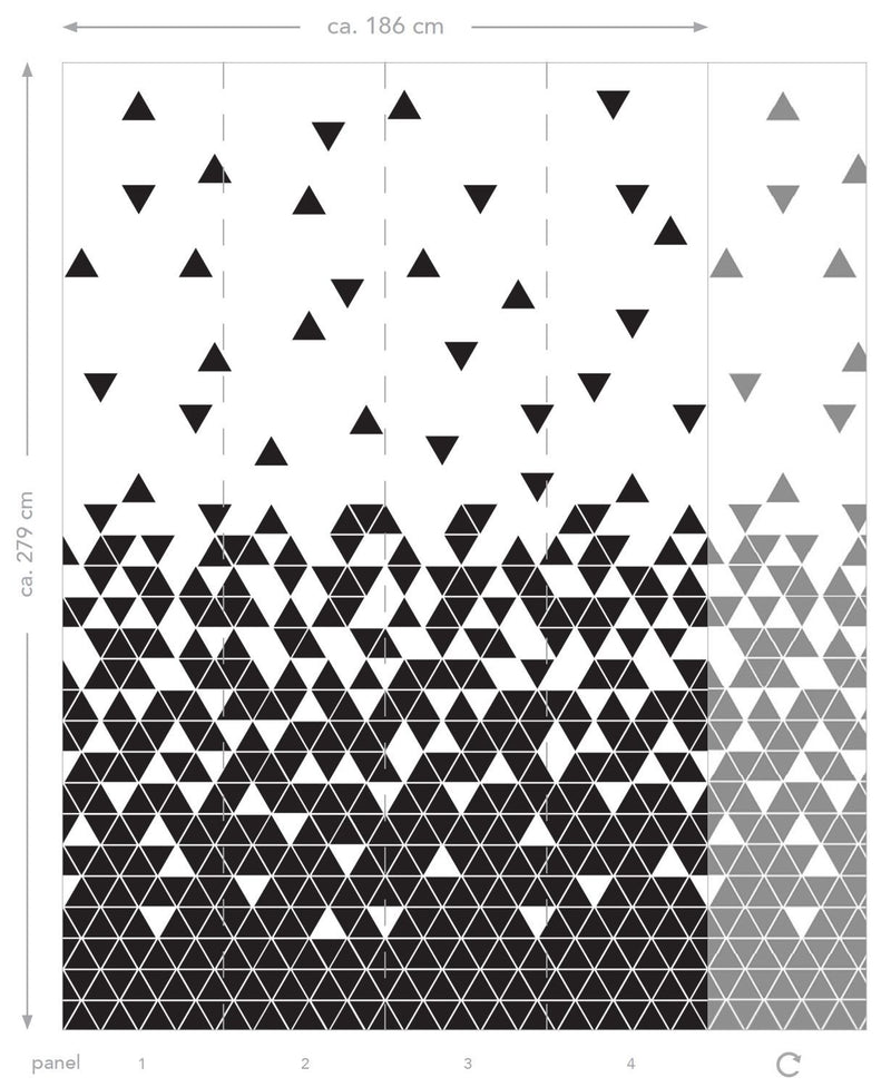 ESTAhome tapet trianglar - svart och vitt - Hemmavid.se