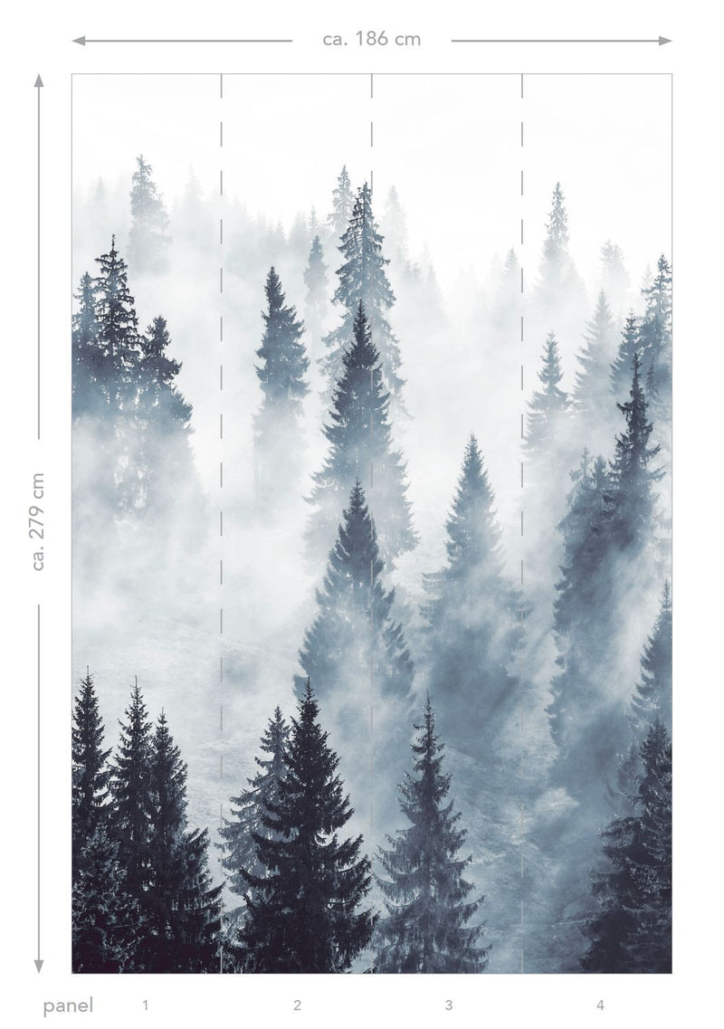 ESTAhome fototapet dimmig skog - grönt - Hemmavid.se
