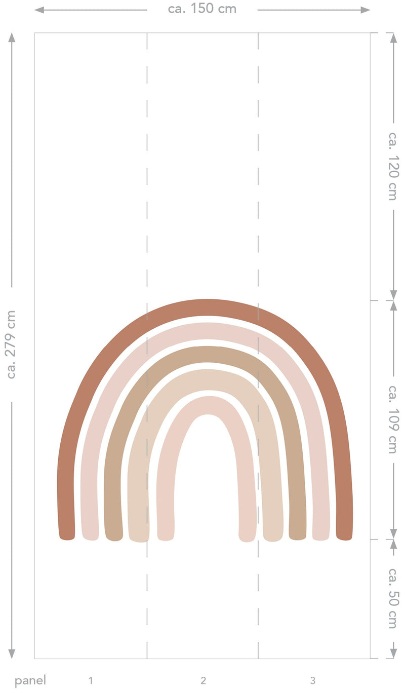 ESTAhome fototapet regnbåge röd, rosa och beige  på Hemmavid.se