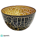 Nybro Crystal Skål Croco svart-guld115x210 mm - Hemmavid