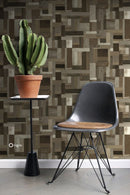 Origin tapet träskräp plankor motiv - mörkbrunt - Hemmavid.se