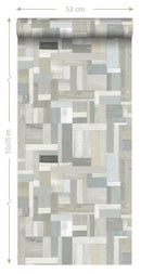 Origin tapet träskräp plankor motiv - beige - Hemmavid.se