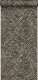 Origin tapet metallplåtar med nitar - brunt - Hemmavid.se