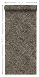 Origin tapet metallplåtar med nitar - brunt - Hemmavid.se