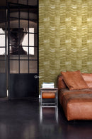 Origin tapet ränder av skiktad marmor - ockra - Hemmavid.se