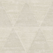 The Design Department Origin tapet slitna metalltrianglar - beige – mönstrad tapet för elegant väggdekoration