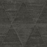 The Design Department Origin tapet slitna metalltrianglar - svart – mönstrad tapet för elegant väggdekoration