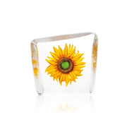 Målerås Glasbruk Solros, gul - Floral Fantasy liten – handgjort svenskt konstglas från Målerås Glasbruk